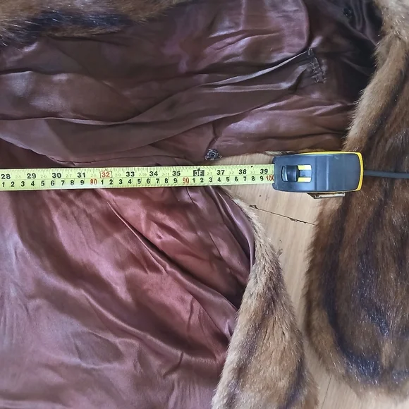 L.Bamberger & CO. Newark Elegant Brown Fur Mink Stole Wrap - Picture 12 of 16